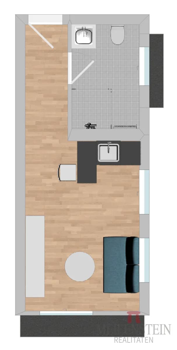 1-Zimmer-Wohnung kaufen in Innsbruck – 22 m², € 155.000 – Bild 12 von 12