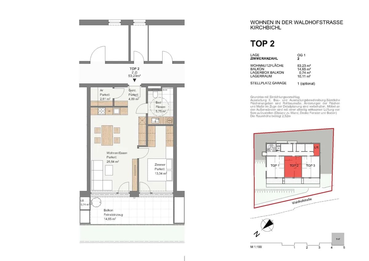 2-Zimmer-Wohnung kaufen in Kufstein – 53,23 m², € 361.000 – Bild 6 von 7