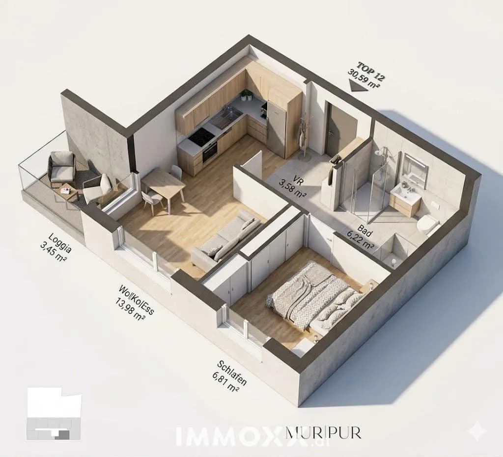 2-Zimmer-Wohnung kaufen in Graz – 330,59 m², € 165.645