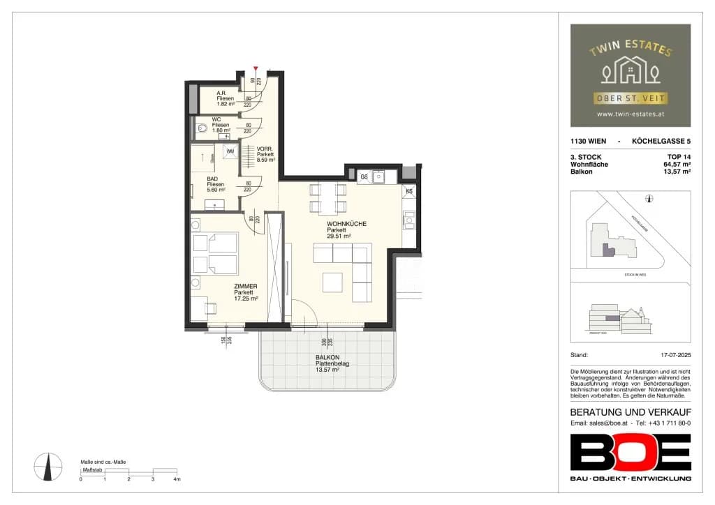 2-Zimmer-Wohnung kaufen in Wien – 64,57 m², € 649.000 – Bild 5 von 5