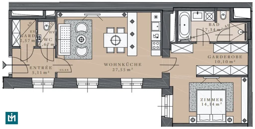 2-Zimmer-Wohnung kaufen in Wien – 68 m², € 999.000 – Bild 16 von 16