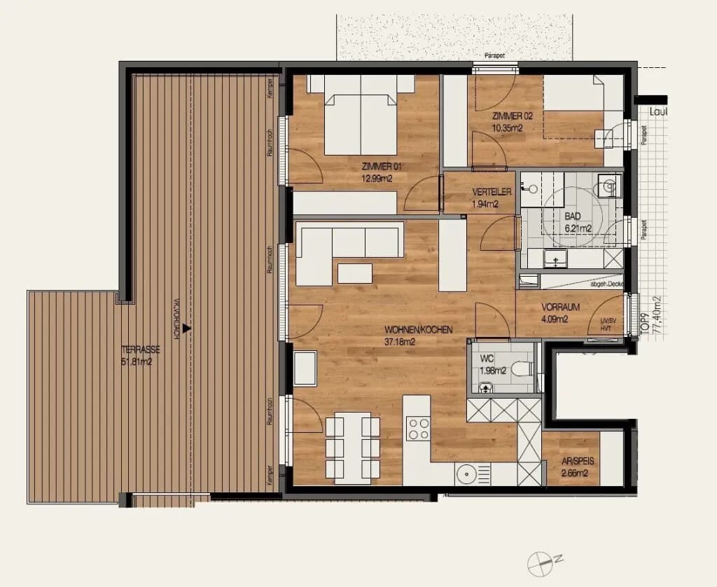 Wohnung kaufen in Innsbruck-Land – 77,4 m² – Bild 7 von 8