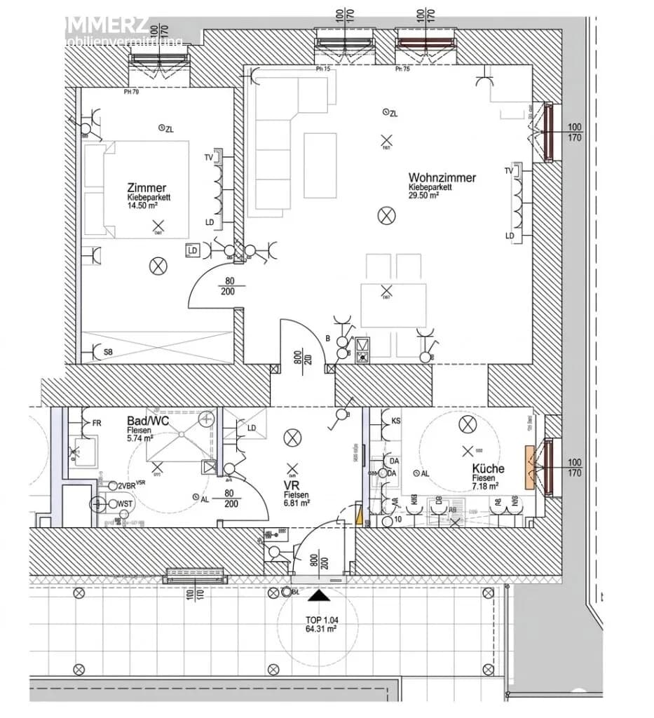 2-Zimmer-Wohnung mieten in Wiener Neustadt – 64,12 m², € 951 – Bild 9 von 9