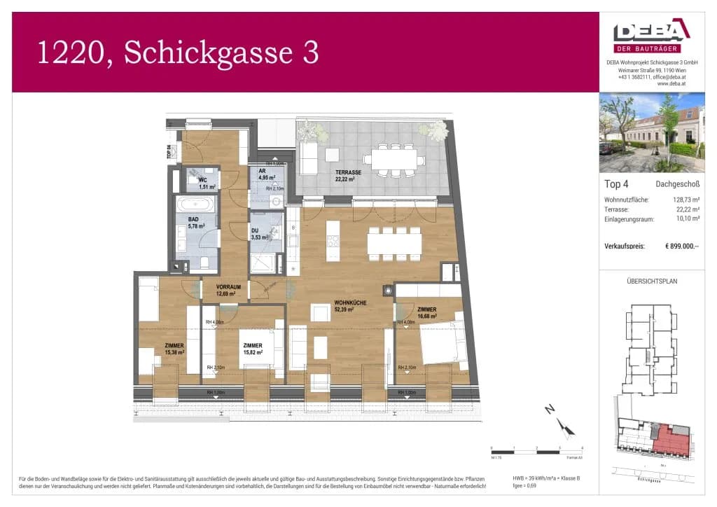 4-Zimmer-Wohnung kaufen in Wien – 128,73 m², € 899.000 – Bild 8 von 8