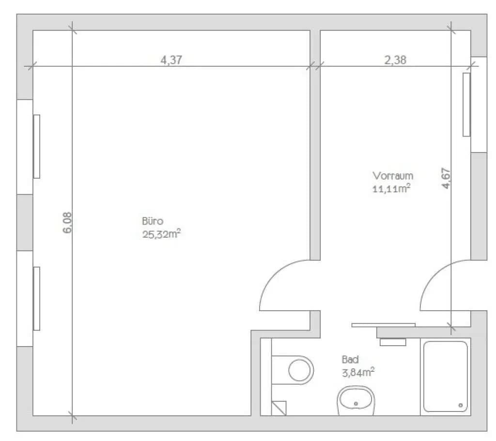 2-Zimmer-Gewerbeimmobilie mieten in Klagenfurt – 40 m², € 8 – Bild 13 von 14