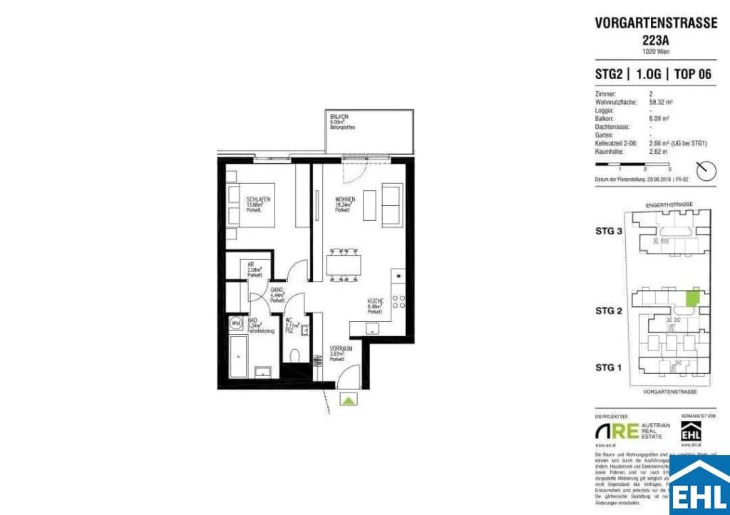 2-Zimmer-Wohnung mieten in Wien – 58,32 m², € 1.070 – Bild 12 von 12