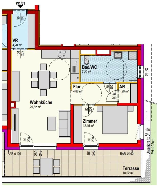2-Zimmer-Wohnung mieten in Scheibbs – 60,17 m², € 576 – Bild 2 von 2