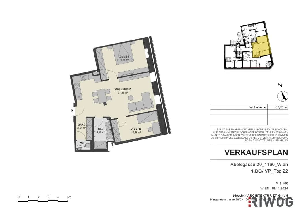3-Zimmer-Wohnung kaufen in Wien – 67,75 m², € 469.000 – Bild 11 von 12
