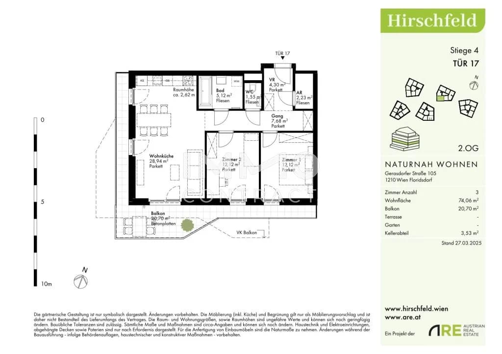 3-Zimmer-Wohnung kaufen in Wien – 74,06 m², € 432.000 – Bild 16 von 16