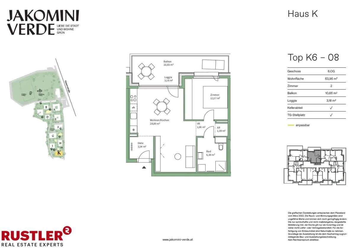 2-Zimmer-Wohnung kaufen in Graz – 54,14 m², € 299.000 – Bild 8 von 12
