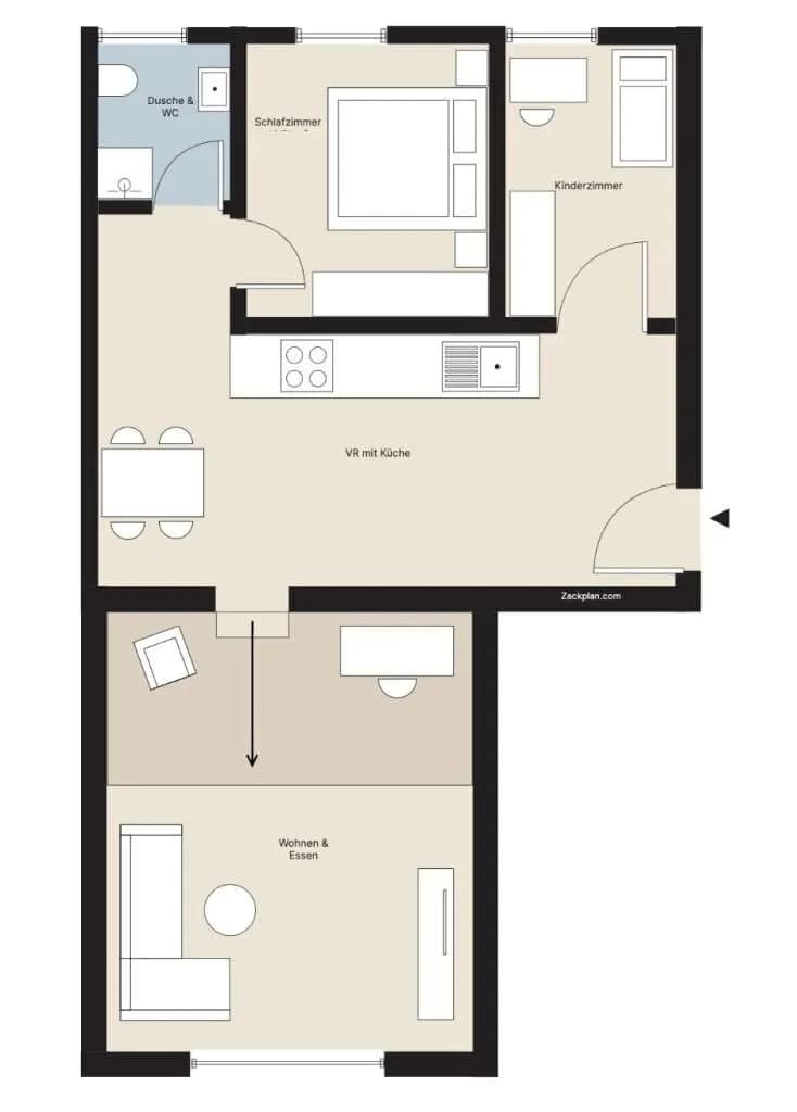 3-Zimmer-Wohnung mieten in Jennersdorf – 73,62 m², € 613