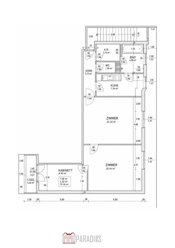 3-Zimmer-Wohnung kaufen in Baden – 79,1 m², € 169.000 – Bild 13 von 13
