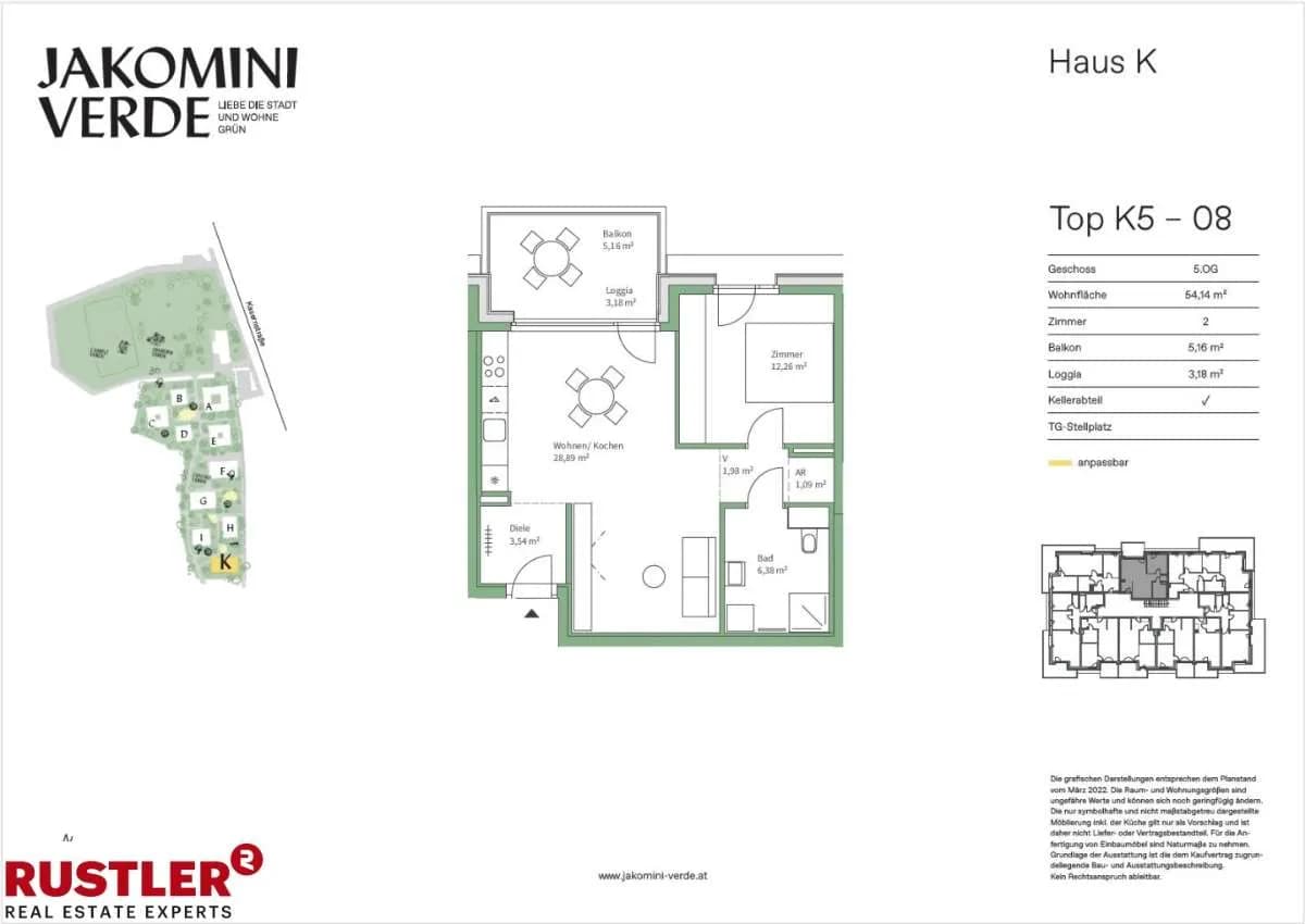 2-Zimmer-Wohnung kaufen in Graz – 54,14 m², € 295.000 – Bild 8 von 12