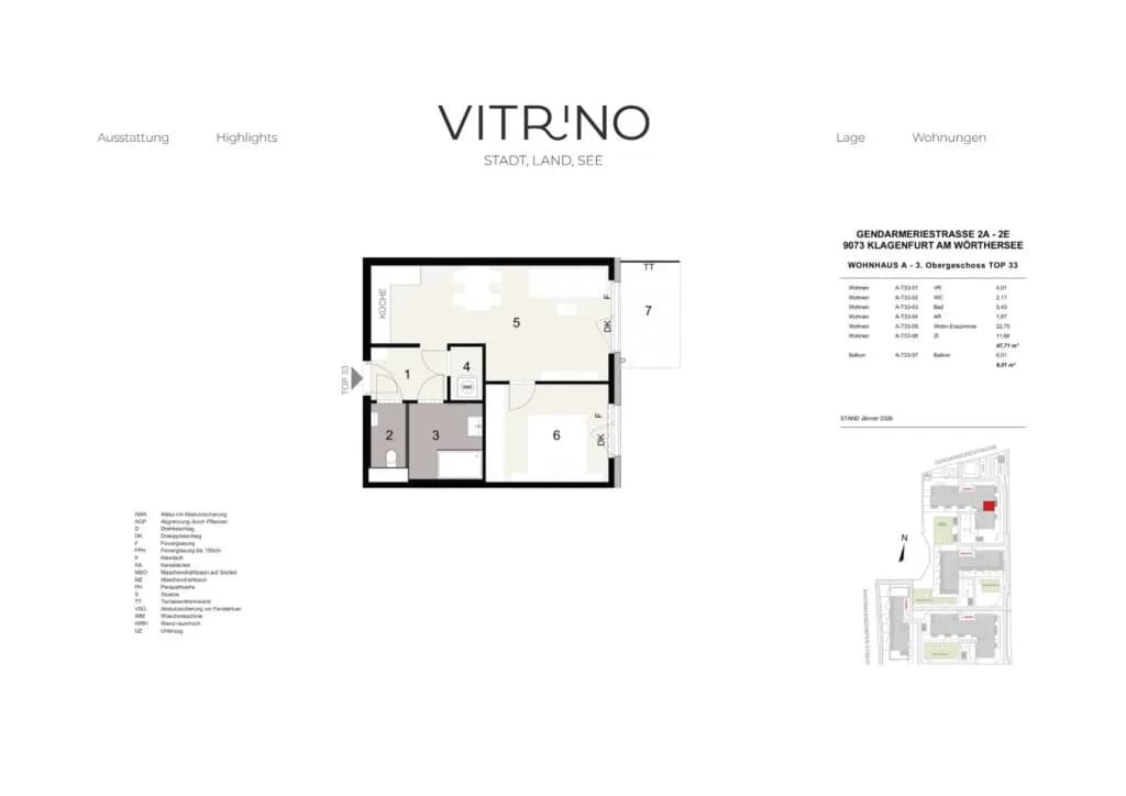 2-Zimmer-Wohnung mieten in Klagenfurt – 47,71 m², € 936 – Bild 13 von 13