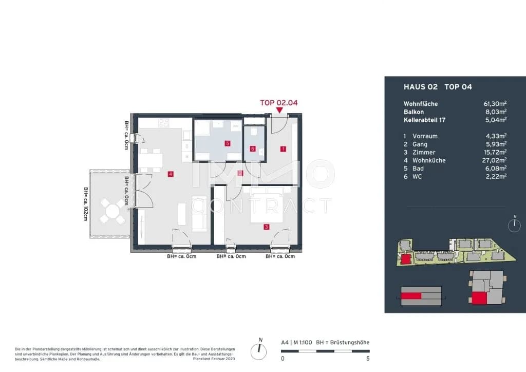 2-Zimmer-Wohnung kaufen in Bruck an der Leitha – 61,3 m², € 304.400 – Bild 14 von 14