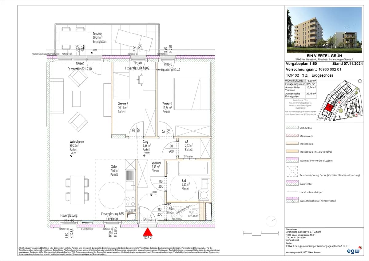 3-Zimmer-Wohnung mieten in Wiener Neustadt – 78,53 m², € 1.320 – Bild 16 von 17