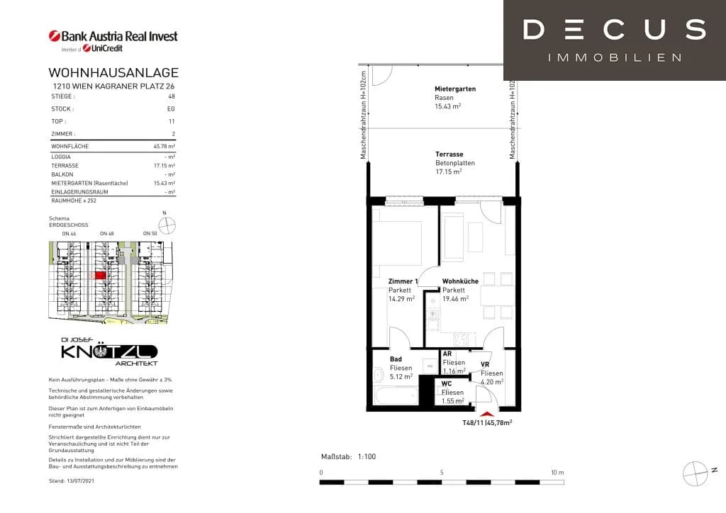 2-Zimmer-Wohnung mieten in Wien – 45,78 m², € 899 – Bild 14 von 14
