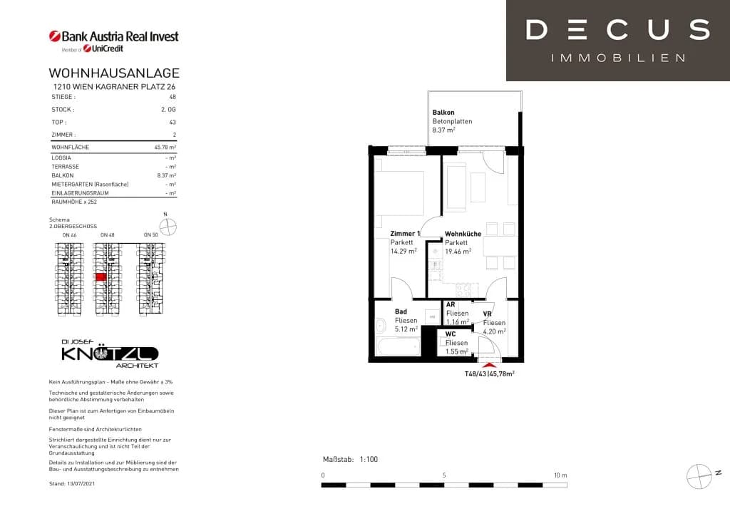 2-Zimmer-Wohnung mieten in Wien – 45,78 m², € 899 – Bild 17 von 17