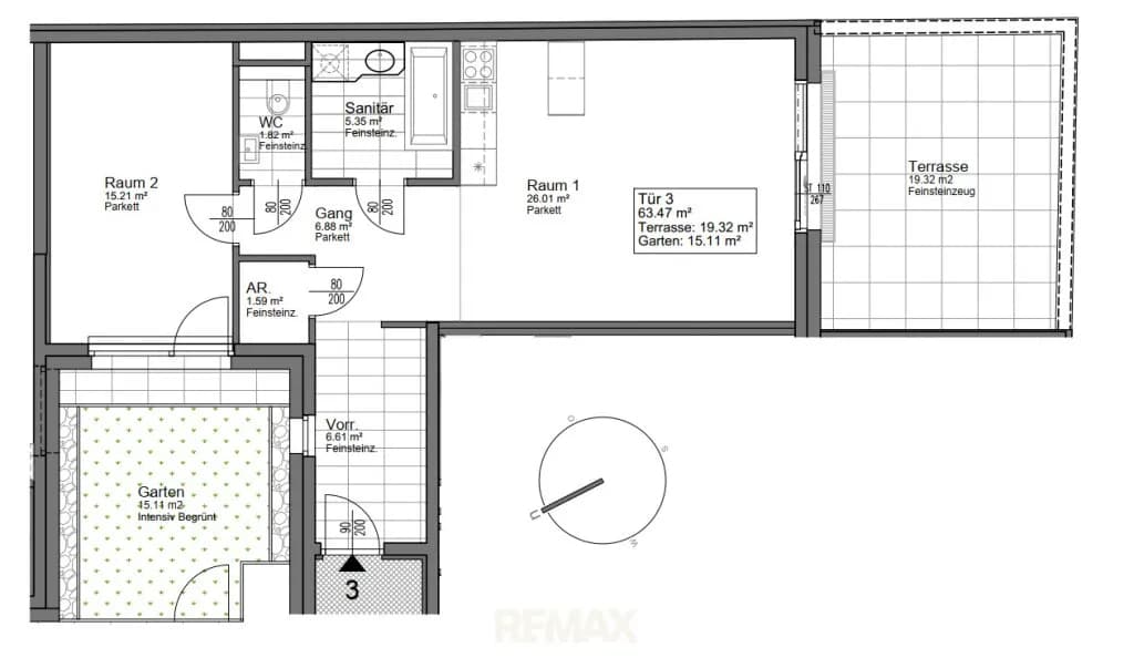 2-Zimmer-Gewerbeimmobilie mieten in Wien – 64 m², € 913 – Bild 13 von 13