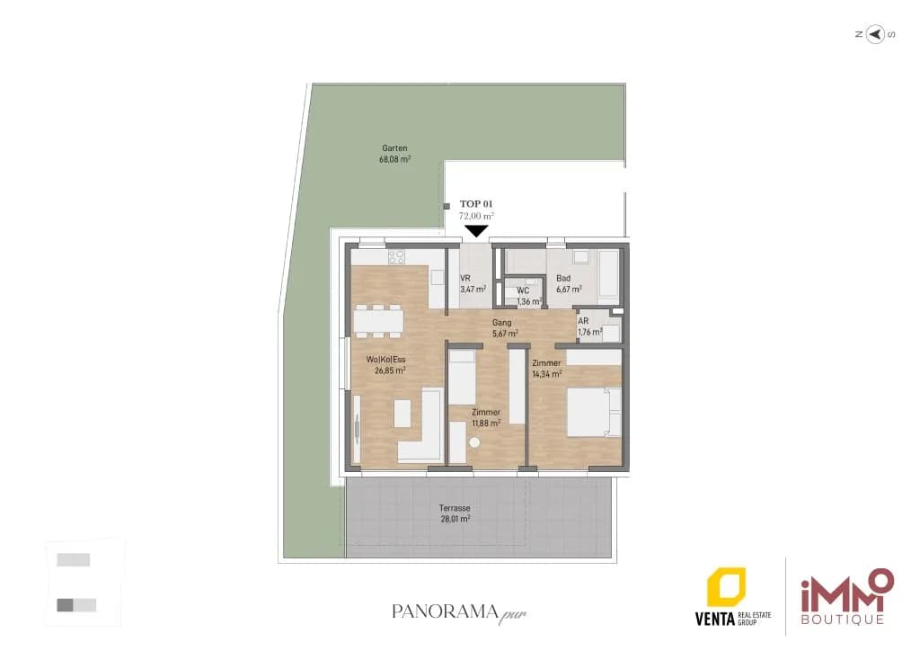 3-Zimmer-Wohnung kaufen in Graz – 72 m², € 478.000 – Bild 4 von 4