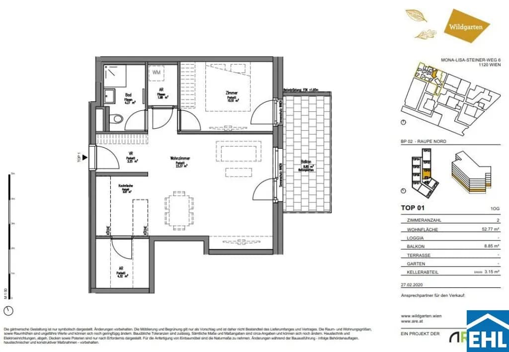 2-Zimmer-Wohnung mieten in Wien – 52,77 m², € 890 – Bild 14 von 14