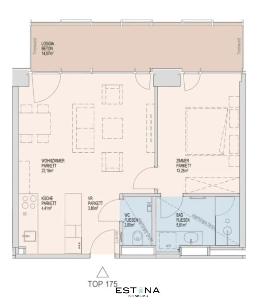 2-Zimmer-Wohnung mieten in Wien – 51,59 m², € 1.650 – Bild 20 von 20