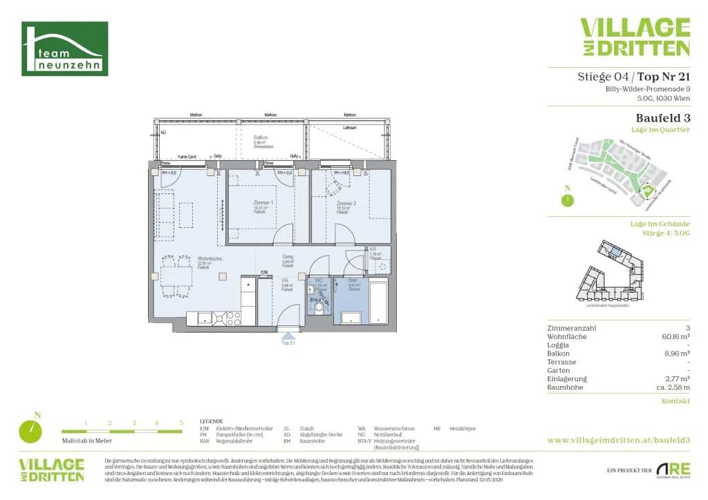 3-Zimmer-Wohnung mieten in Wien – 60,16 m², € 1.579 – Bild 26 von 26