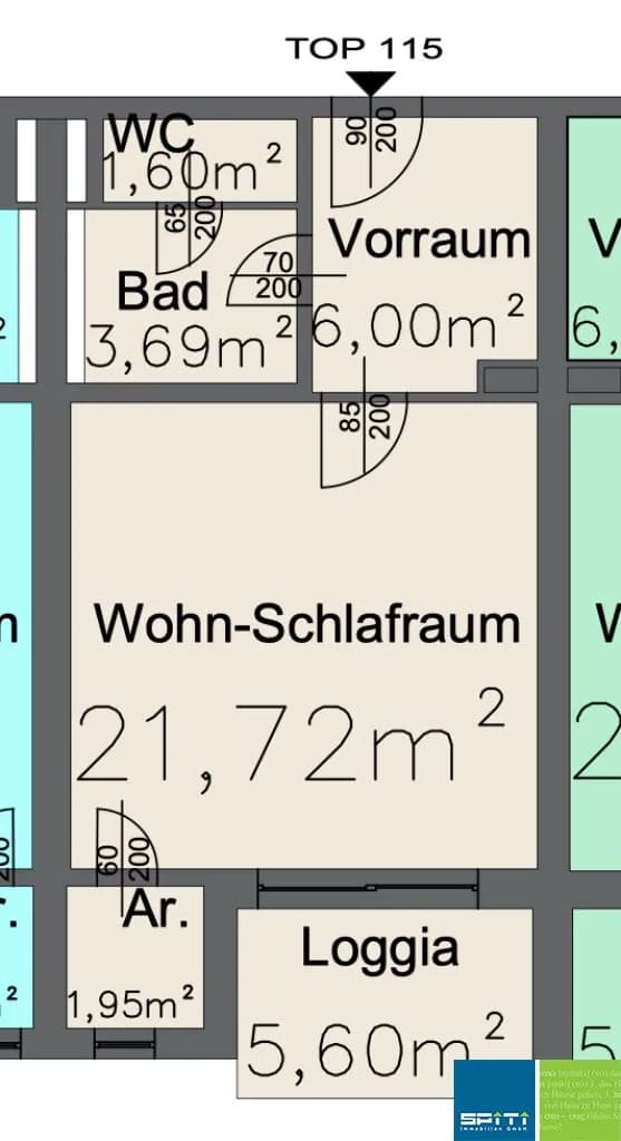 1-Zimmer-Wohnung kaufen in Klagenfurt – 39,42 m², € 115.000 – Bild 7 von 9