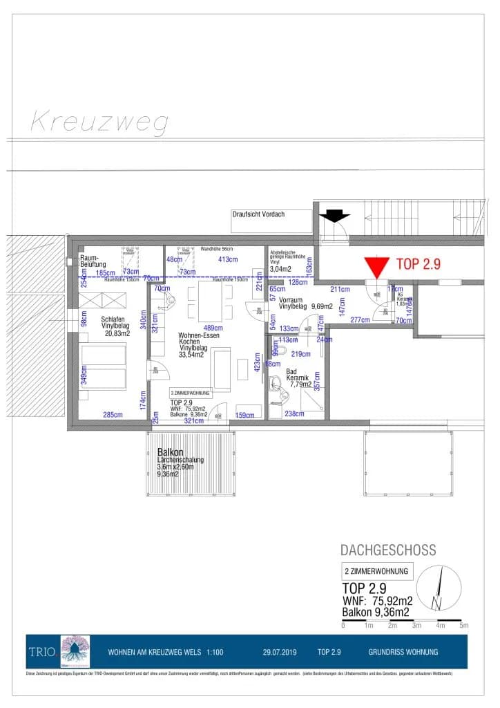 2-Zimmer-Wohnung mieten in Wels – 75,9 m², € 1.115 – Bild 11 von 12