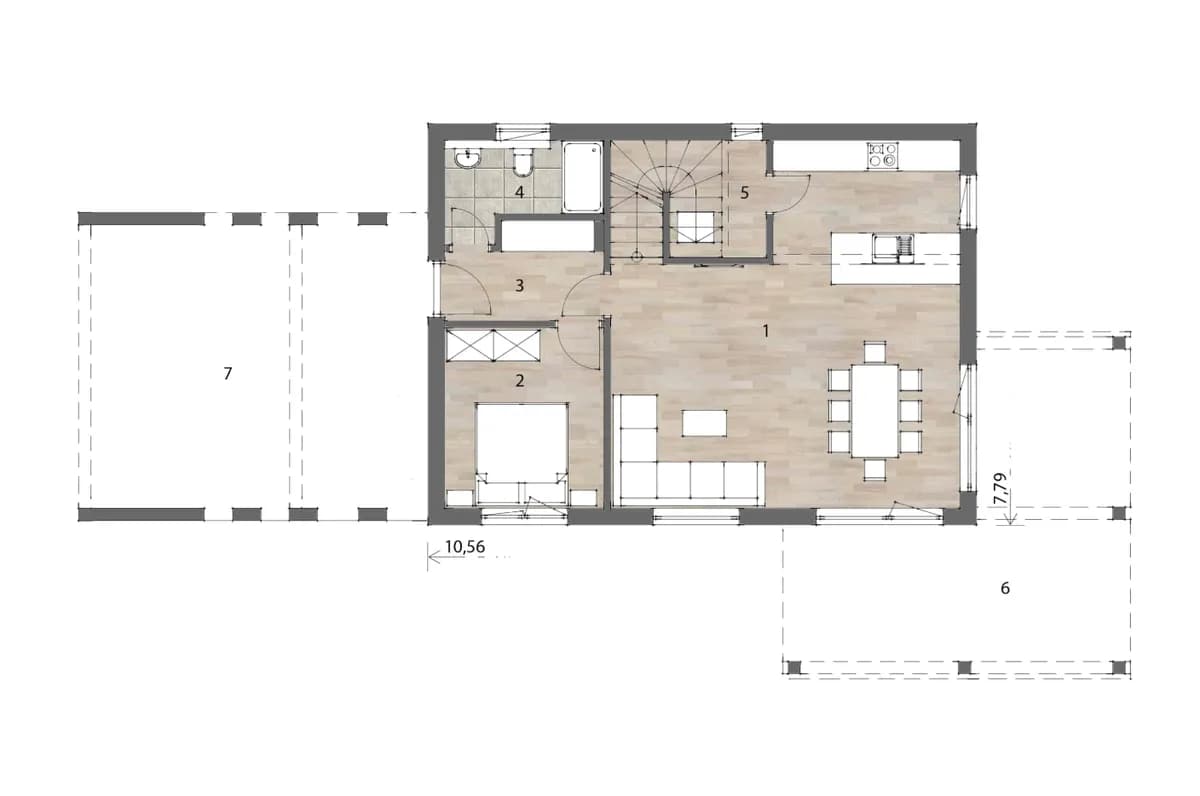 4-Zimmer-Haus kaufen in Südoststeiermark – 137 m², € 182.300 – Bild 3 von 9