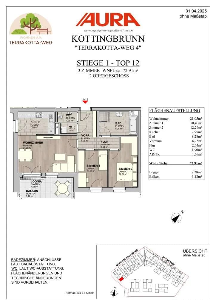 3-Zimmer-Wohnung kaufen in Baden – 72,91 m², € 329.900 – Bild 9 von 11