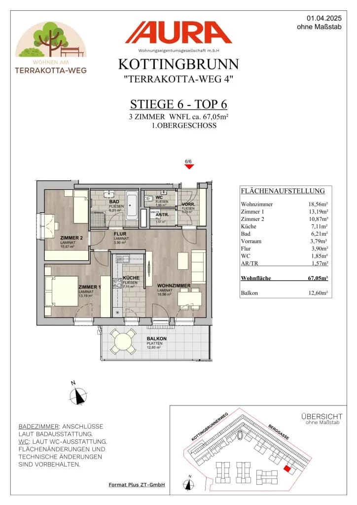 3-Zimmer-Wohnung kaufen in Baden – 66,91 m², € 284.900 – Bild 9 von 13