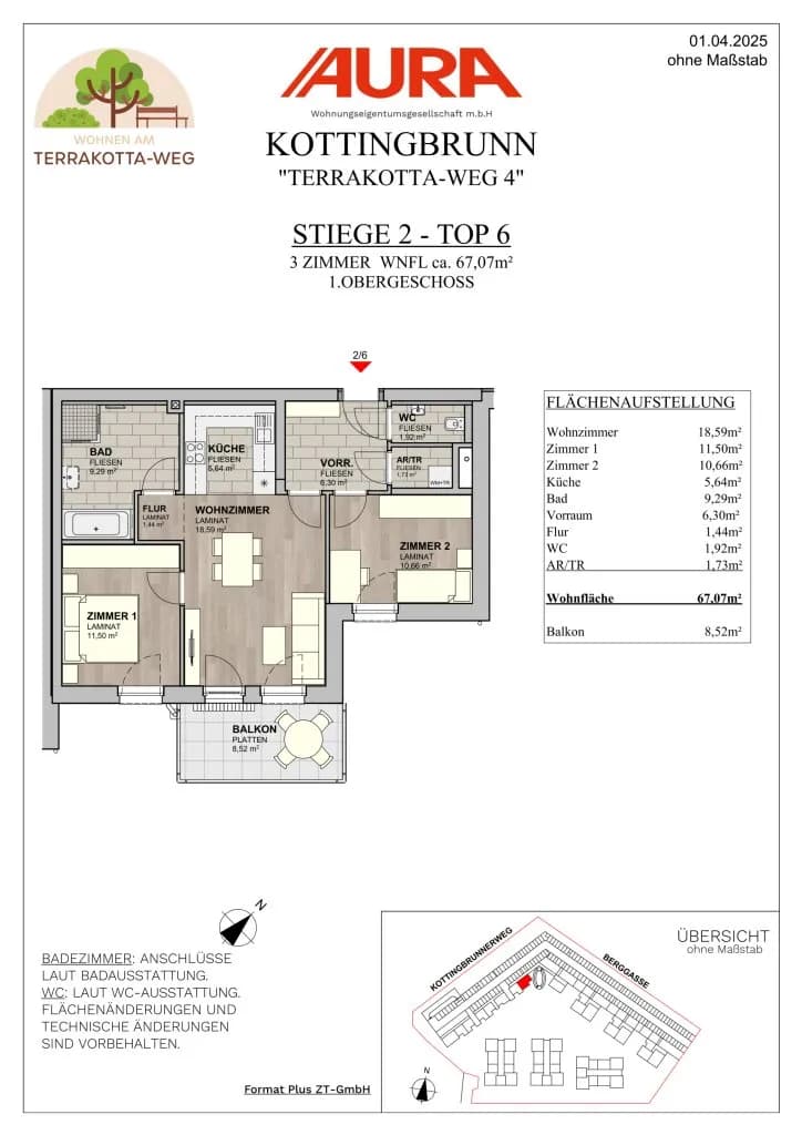 3-Zimmer-Wohnung kaufen in Baden – 66,91 m², € 284.900 – Bild 11 von 13