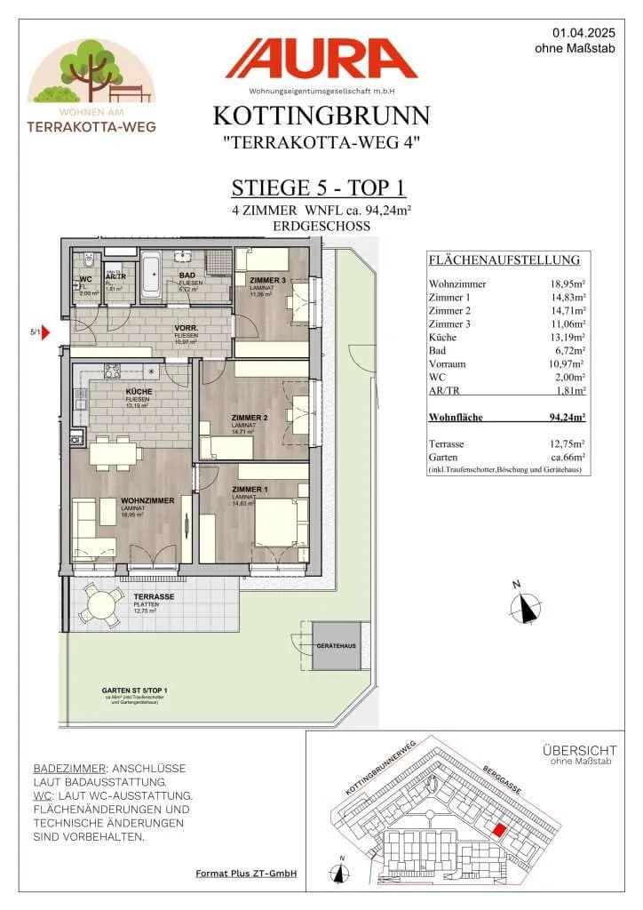 4-Zimmer-Wohnung kaufen in Baden – 93,85 m², € 415.900 – Bild 9 von 12