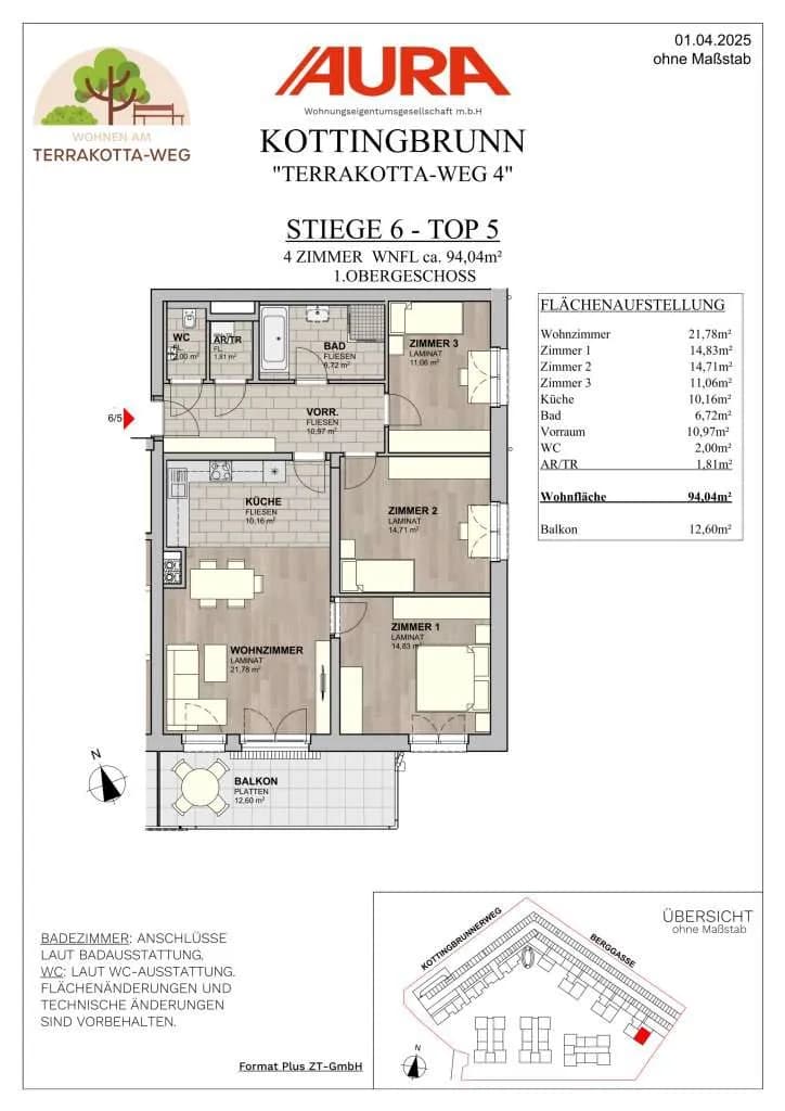 4-Zimmer-Wohnung kaufen in Baden – 93,85 m², € 415.900 – Bild 10 von 12