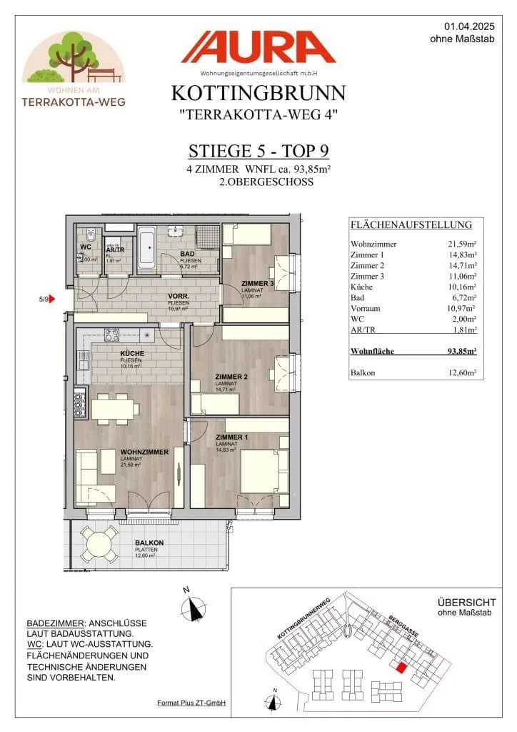 4-Zimmer-Wohnung kaufen in Baden – 93,85 m², € 415.900 – Bild 11 von 12