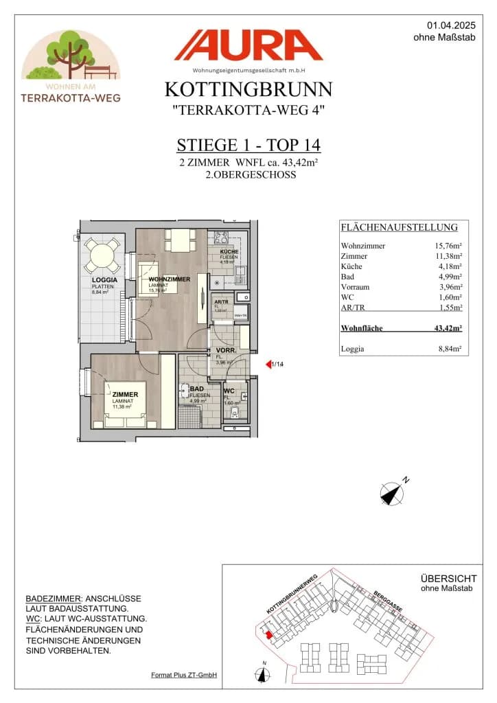 2-Zimmer-Wohnung kaufen in Baden – 42,51 m², € 189.900 – Bild 10 von 13