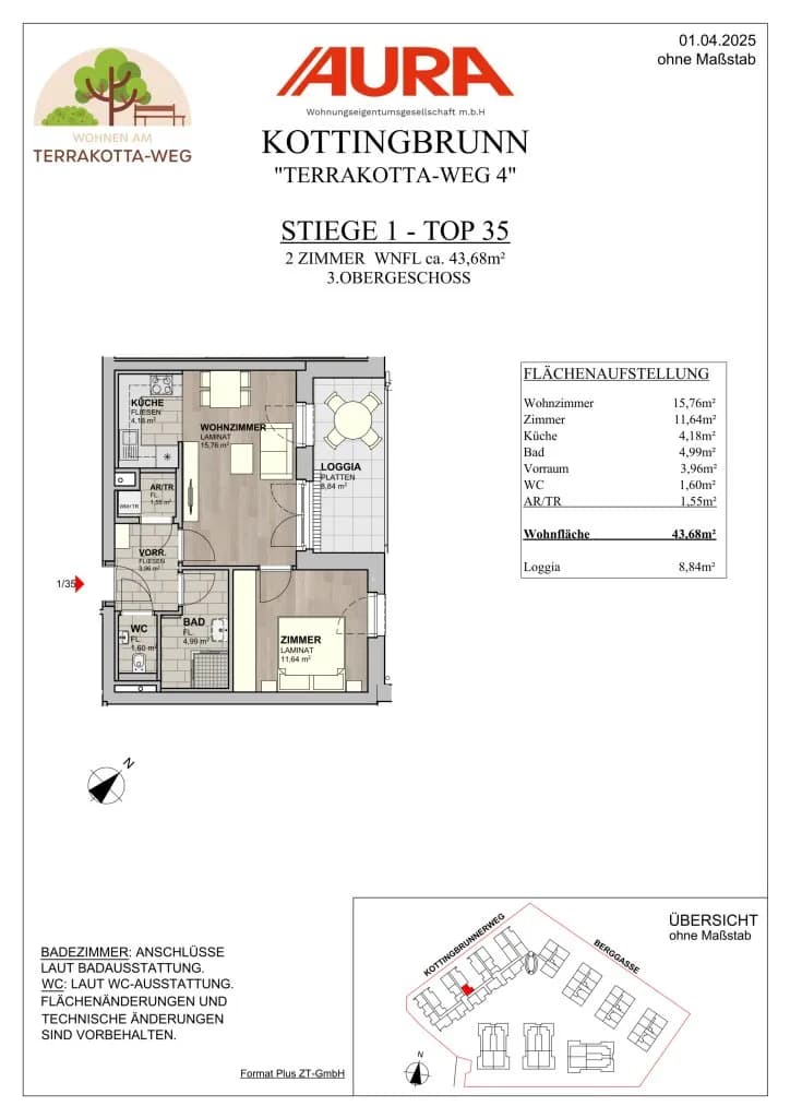 2-Zimmer-Wohnung kaufen in Baden – 42,51 m², € 189.900 – Bild 11 von 13