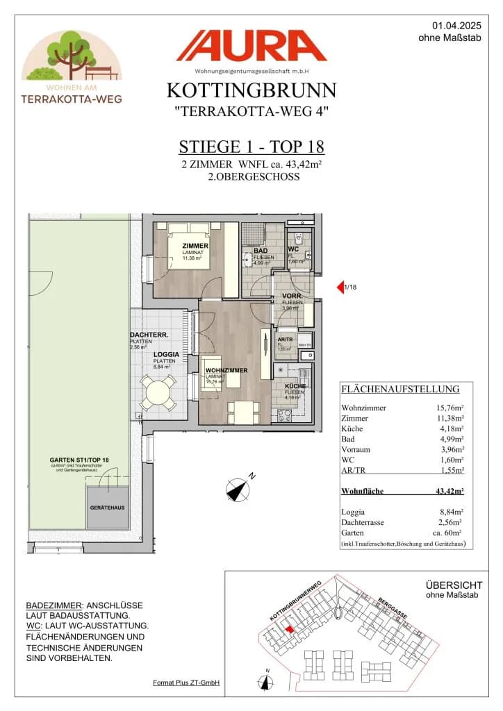 2-Zimmer-Wohnung kaufen in Baden – 42,51 m², € 189.900 – Bild 12 von 13
