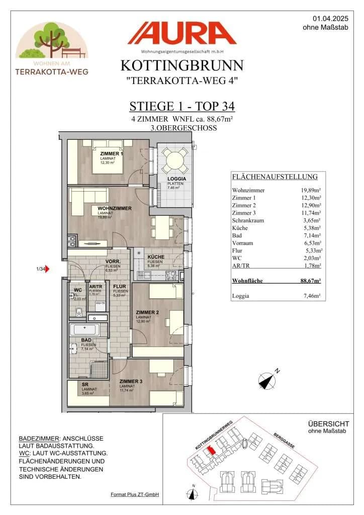 4-Zimmer-Wohnung kaufen in Baden – 87,84 m², € 405.900 – Bild 11 von 12