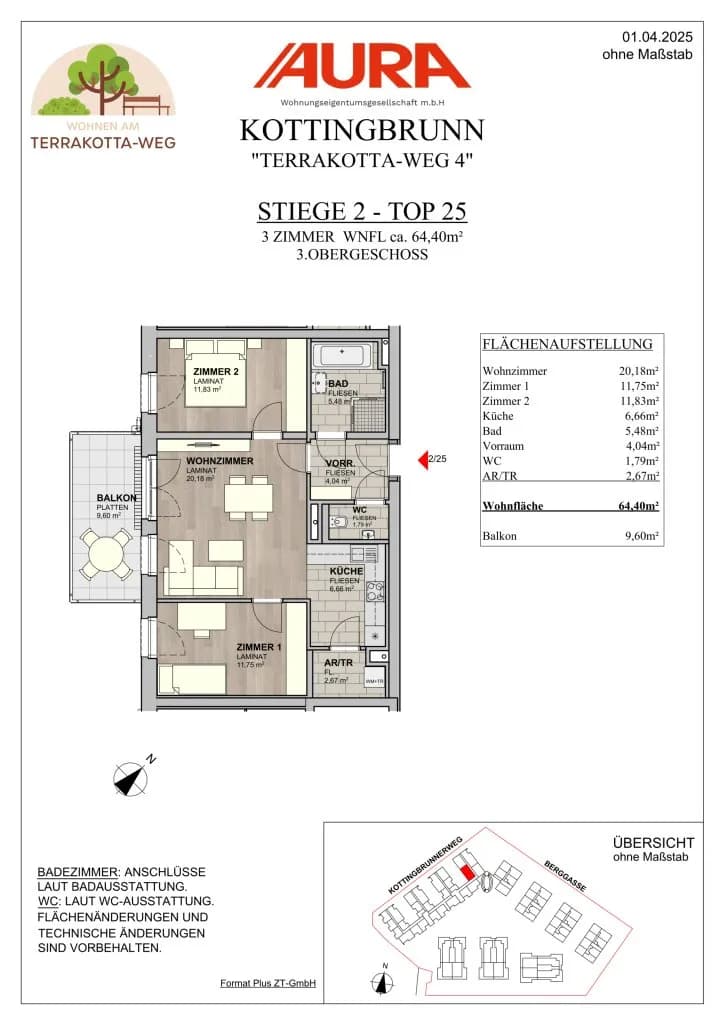 3-Zimmer-Wohnung kaufen in Baden – 62,04 m², € 274.900 – Bild 10 von 12