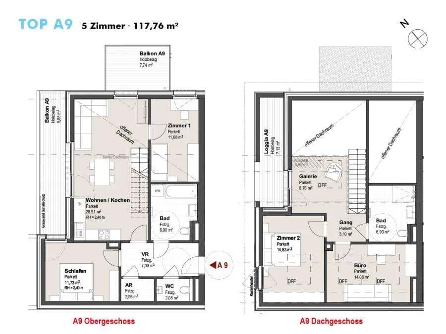 5-Zimmer-Wohnung kaufen in Hallein – 117,76 m², € 587.622 – Bild 3 von 9