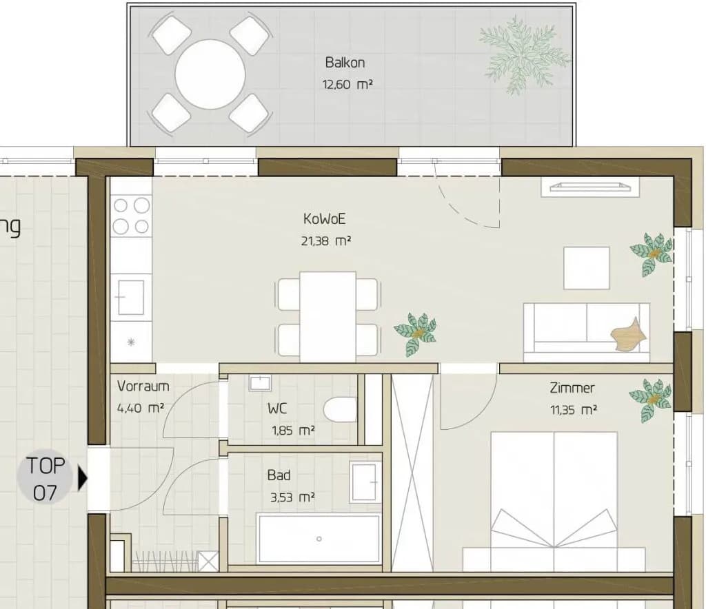 2-Zimmer-Wohnung kaufen in Graz – 42,51 m², € 231.605 – Bild 6 von 6