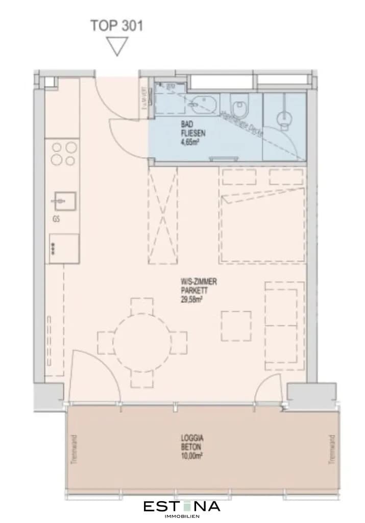 1-Zimmer-Wohnung mieten in Wien – 34,23 m², € 1.350 – Bild 18 von 18