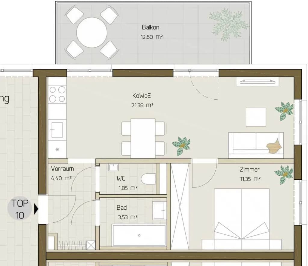 2-Zimmer-Wohnung kaufen in Graz – 42,51 m², € 241.675 – Bild 6 von 6