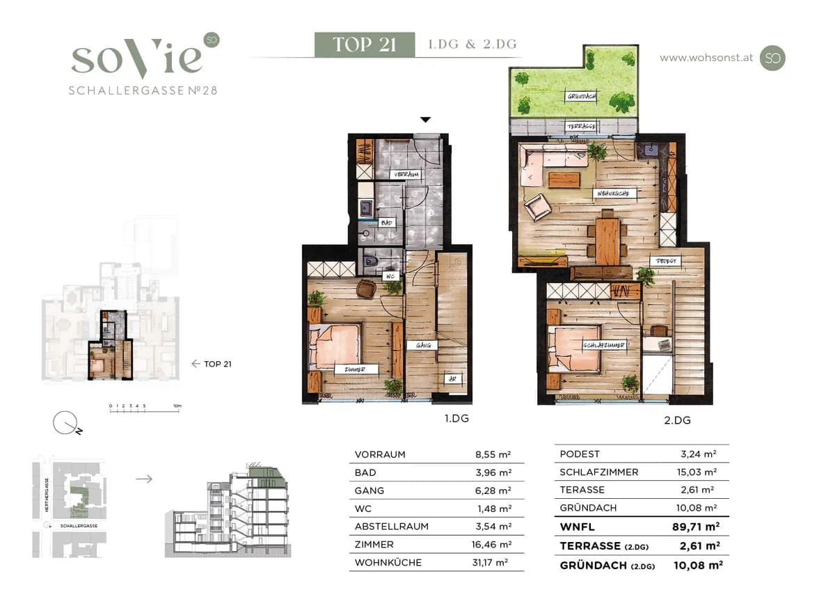 3-Zimmer-Wohnung kaufen in Wien – 89,71 m², € 796.800 – Bild 2 von 19