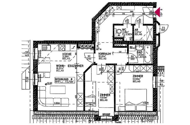 Wohnung mieten in Zwettl – 72,7 m², € 742 – Bild 4 von 13