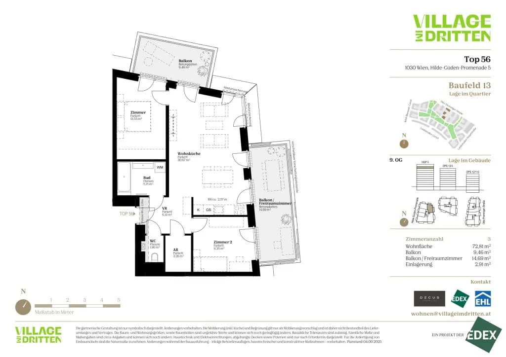 3-Zimmer-Wohnung kaufen in Wien – 72,81 m², € 644.000 – Bild 36 von 36