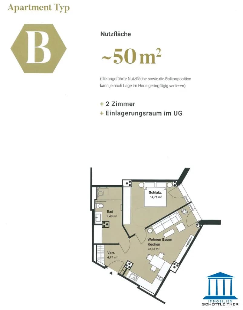 2-Zimmer-Wohnung mieten in Wiener Neustadt – 51 m², € 1.093 – Bild 54 von 65