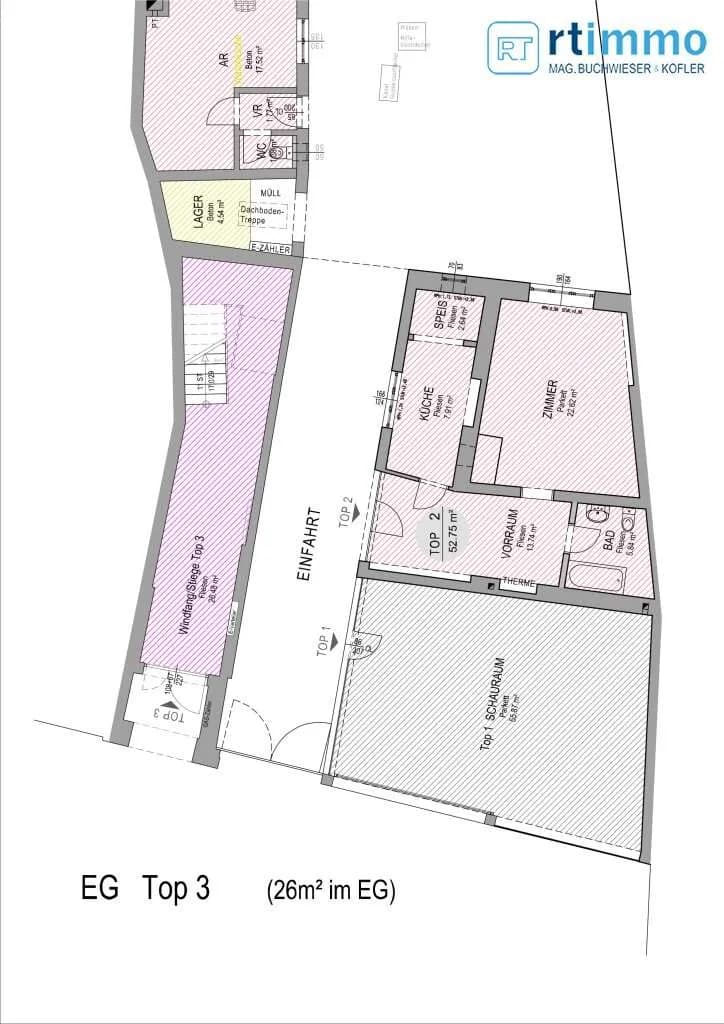 5-Zimmer-Gewerbeimmobilie mieten in Korneuburg – 210 m², € 1.870 – Bild 16 von 17